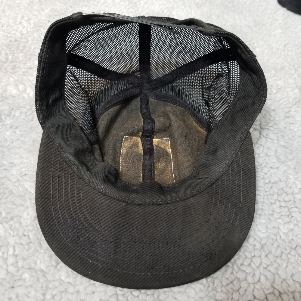 Vintage 90's NASCAR Texaco HAVOLINE Racing Black SnapBack Hat Checkered Flag - Picture 6 of 12
